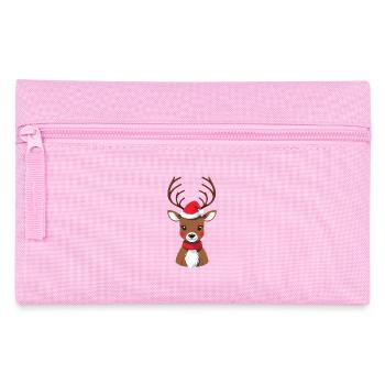 Renne de Noël avec chapeau - Trousse - rose - Devant