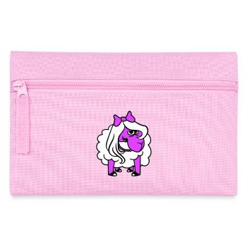 mouton offensé fille femme mauvais œil joli - Trousse - rose - Devant