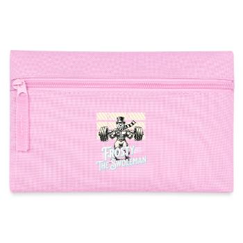 Frosty the Swoleman Snowman Winter Fitness - Pencil Case - pink - Front