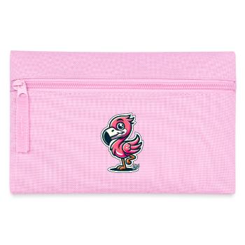 Flamant rose drôle amical - Trousse - rose - Devant