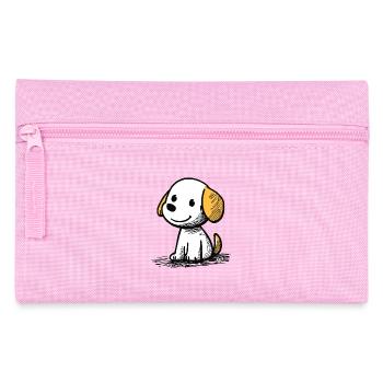 chiot de dessin animé mignon et joyeux - Trousse - rose - Devant