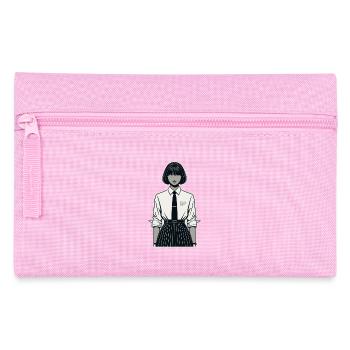 Japonaise en uniforme scolaire - Trousse - rose - Devant