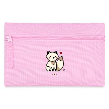 Süßer Fuchs mit Liebe und Herz - Federtasche - Rosa - Vorne