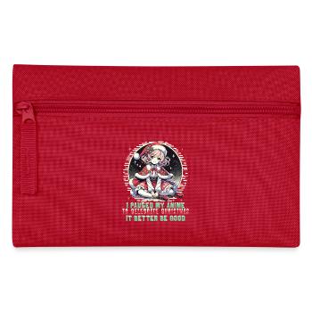 Kawaii Anime Christmas Break Celebrations - Pencil Case - red - Front