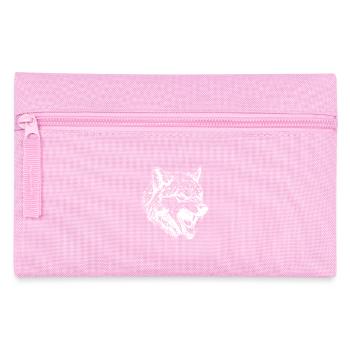 Wolf Animal Portrait - Pencil Case - pink - Front