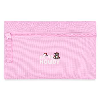 Santa Claus Cowboy Ho Ho Howdy - Pencil Case - pink - Front