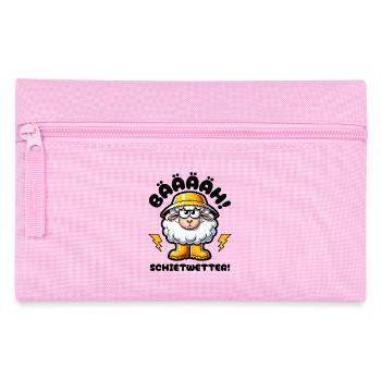 Schaf mit Gummistiefeln – Schietwetter Humor - Federtasche - Rosa - Vorne