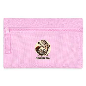 A satire sausage grills dad as a revenge BBQ - Pencil Case - pink - Front