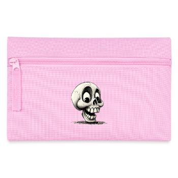 Super funny, weird, happy skull - Pencil Case - pink - Front