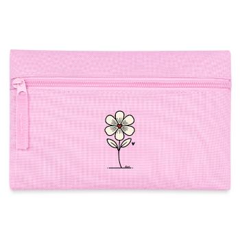 Fleur avec coeur - Trousse - rose - Devant
