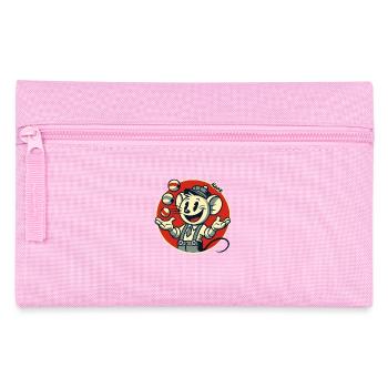 Lustige Retro-Maus als Jongleur - Federtasche - Rosa - Vorne