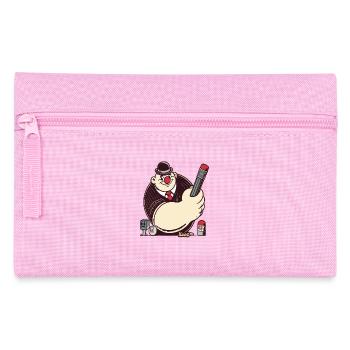 Retro-Cartoon-Mann mit großem Stift - Federtasche - Rosa - Vorne