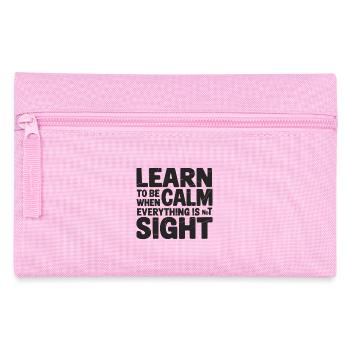COOL TSHIRT, LEARN CALM - Pencil Case - pink - Front