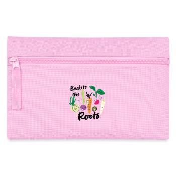 Back to the Roots Variation von Gemüse Vegetarier - Federtasche - Rosa - Vorne