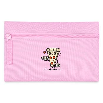 Pizza Slice Boy: Lustiger Lieferjunge - Federtasche - Rosa - Vorne