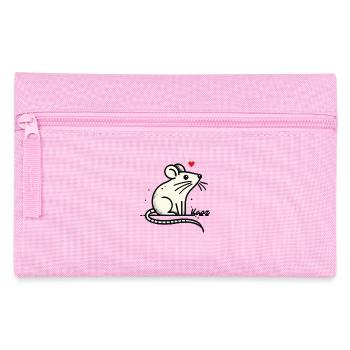 Cute loving mouse with heart - Pencil Case - pink - Front