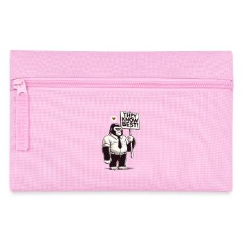 Good gorilla with shield: You know better! - Pencil Case - pink - Front