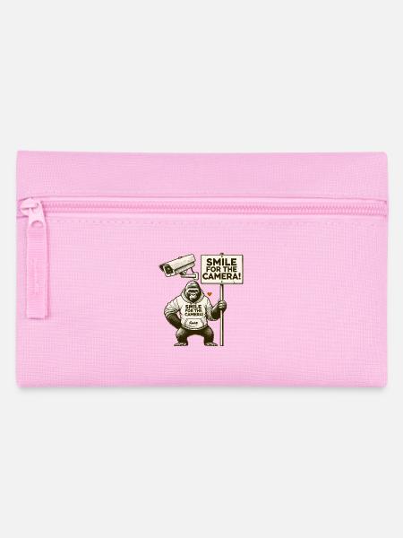 Affe Überwachung: Lächeln für die Kamera - Federtasche - Rosa