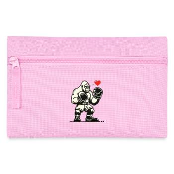 Boxer-Gorilla mit Herz - Federtasche - Rosa - Vorne