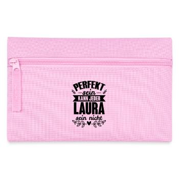Laura - Perfekt Sein Kann Jeder Laura Nicht - Federtasche - Rosa - Vorne