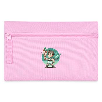 Cream Hero Retro Superboy - Pencil Case - pink - Front