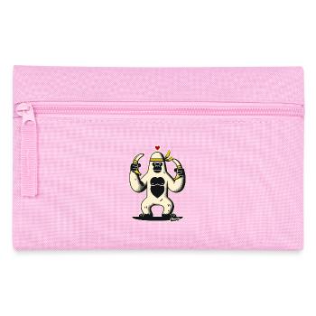 Gorille ninja aux bananes - Trousse - rose - Devant