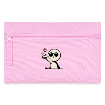 Cute cartoon man with heart - Pencil Case - pink - Front