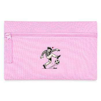 French mime playing football with heart - Pencil Case - pink - Front