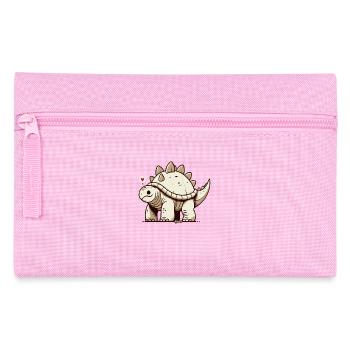 Süßer Dinosaurier mit Herz - Federtasche - Rosa - Vorne