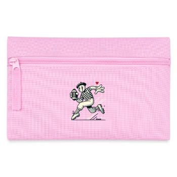 Französischer Pantomime spielt American Football - Federtasche - Rosa - Vorne