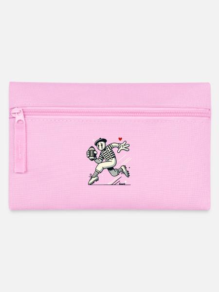 Französischer Pantomime spielt American Football - Federtasche - Rosa