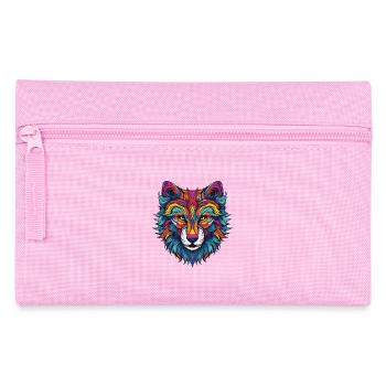 Wolf Portrait - Federtasche - Rosa - Vorne