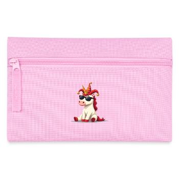 Karneval Karneval Einhorn Fasching Karneval Kostüm - Federtasche - Rosa - Vorne
