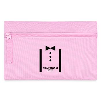 Bräutigam 2025 Junggesellenabschied Braeutigam - Federtasche - Rosa - Vorne