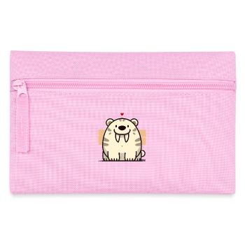 Tigre câlin à dents de sabre avec cœur - Trousse - rose - Devant