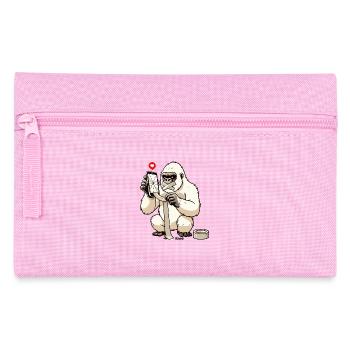Le gorille blanc répare un téléphone portable cassé - Trousse - rose - Devant