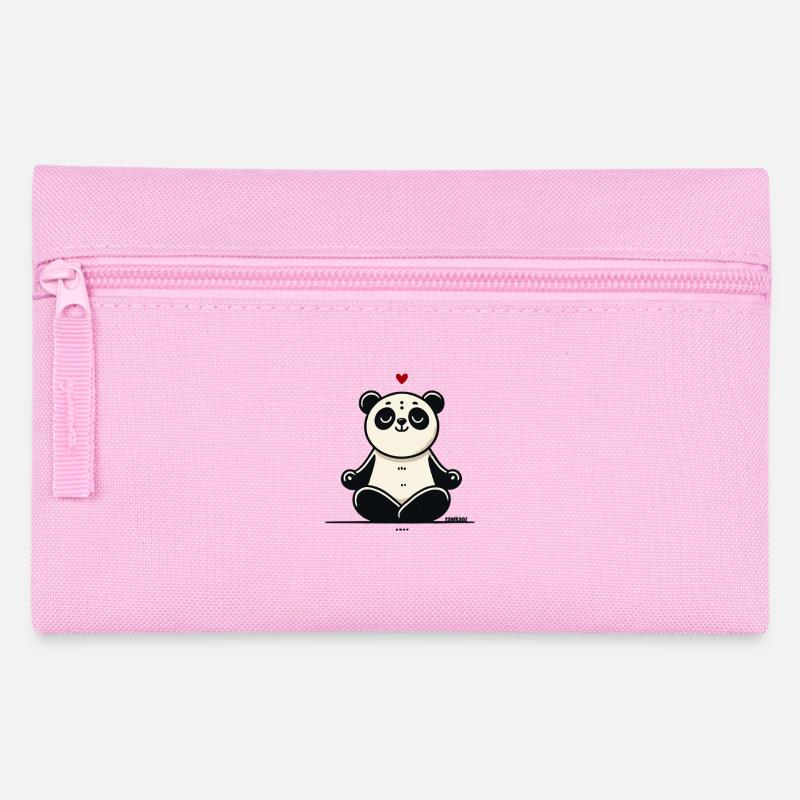 Zen Yoga Panda der Liebe - Federtasche - Rosa