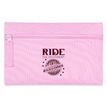 Backgammon Spiel - Federtasche - Rosa - Vorne