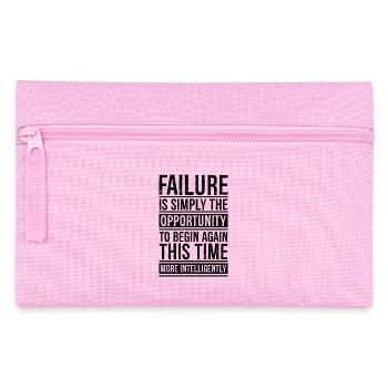 failure is simply the opportunity to begin again - Federtasche - Rosa - Vorne