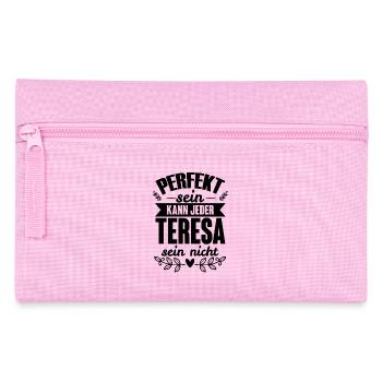 Teresa - Perfekt Sein Kann Jeder Teresa Sein Nicht - Federtasche - Rosa - Vorne