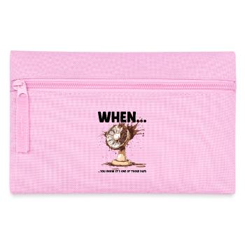 Funny Meme Fellow Murphy's Law Office Disaster - Pencil Case - pink - Front