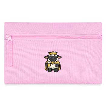 Schaf Bier Lustig - Federtasche - Rosa - Vorne