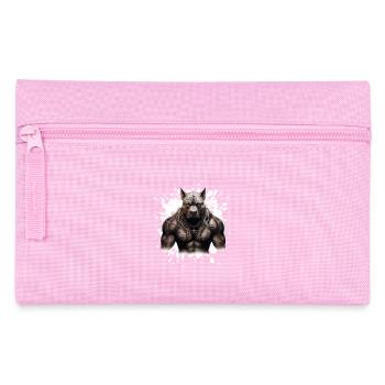 Dog Pit Muscles Bodybuilding Beast - Pencil Case - pink - Front