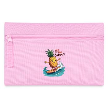 Pineapple Surfer Surf Feel the Summer - Pencil Case - pink - Front