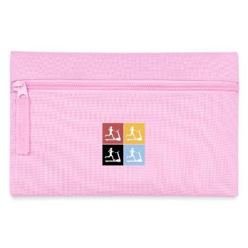 Carrés Gym Tapis roulant Fitness Sports Hobby Drôle - Trousse - rose - Devant
