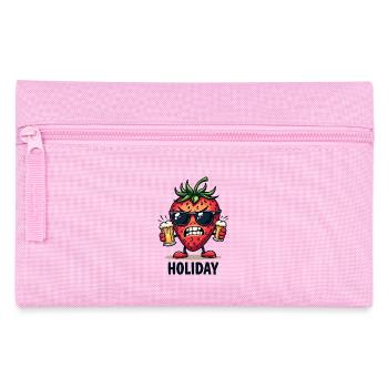 Fraise fraîche à la bière – pour les vacances et les festivals - Trousse - rose - Devant