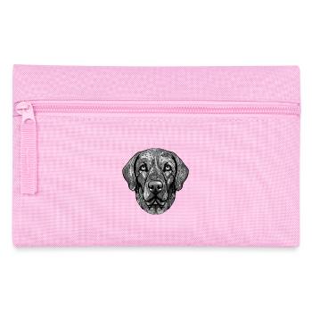 Labrador Dog Portrait - Pencil Case - pink - Front
