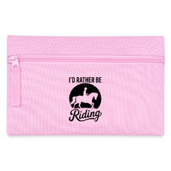 Horses Saying Equestrian Sports Funny Horse Gift - Pencil Case - pink - Front