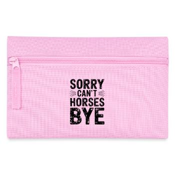 Horses Saying Equestrian Sports Funny Horse Gift - Pencil Case - pink - Front