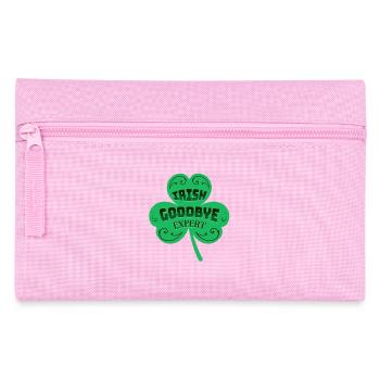 Irischer Goodbye Expert Green Clover St. Patricks Day - Federtasche - Rosa - Vorne